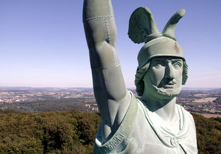 Das Hermannsdenkmal in Nahaufnahme