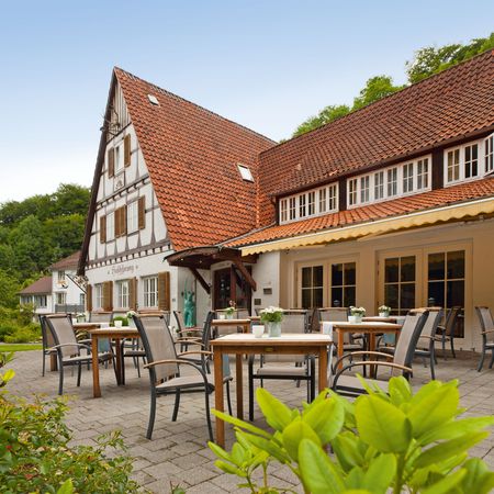 Außengastronomie am Hotel Hirschsprung