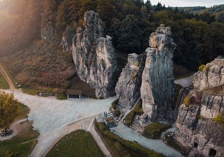 Externsteine aus der Vogelperspektive