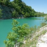 Türkisblauer See im Langericher Canyon