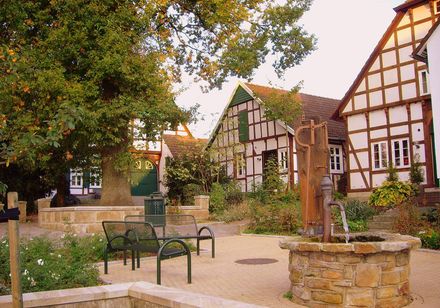 Brunnen im Zentrum von Hilter am Teutoburger Wald