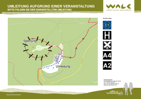Hermmansdenkmal Sperrung 16.08.2025