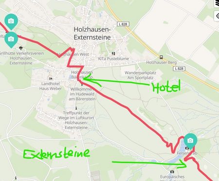 Lage Waldhotel Bärenstein auf Karte