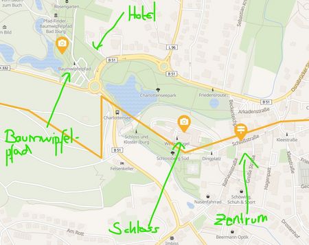 Lage vom Hotel im Park auf Karte