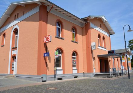 Das Bahnhofsgebäude von Marsberg