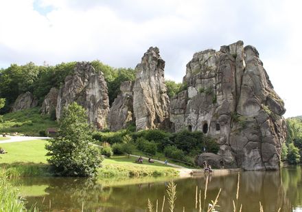 Auch auf den Felsen der Externsteine