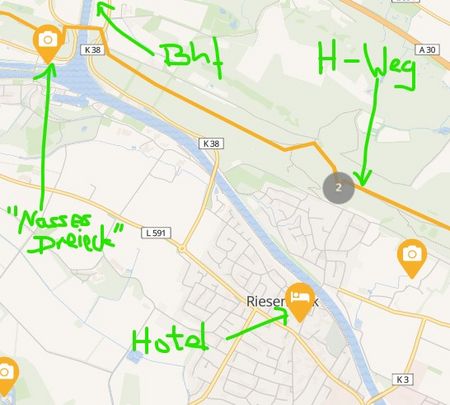 Lage Hotel Riesenbeck auf Karte