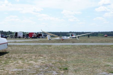 Segelflugzeug auf dem Segelflugplatz Oerlinghausen