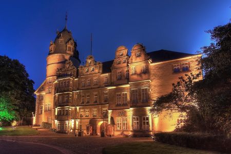 Das Fürstliche Residenzschloss Detmold bei Nacht, Foto: Falko Sieker